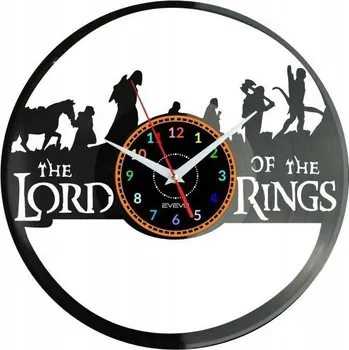 Hodiny PÁN PRSTENŮ NÁSTĚNNÉ HODINY VINYLOVÁ DESKA DÁREK