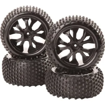 RC náhradní díl DF models Sada černých kol, 4ks