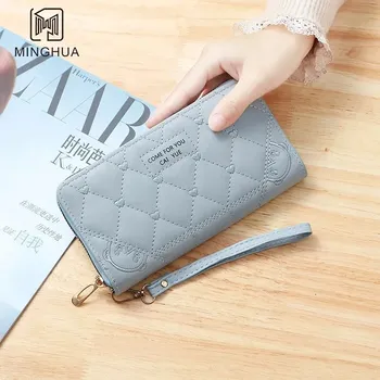 Peněženka Elegantní dámská vyšívaná peněženka na zip | peněženka, kabelka - Modrý