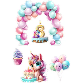 Jedlá dekorace na dort UNICORN - JEDNOROŽCI-03 Materiál: Jedlý papír