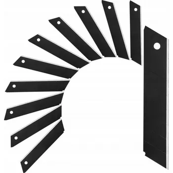 Pracovní nůž ODLAMOVACÍ ČEPELE PRO NŮŽ ČERNÉ VYMĚNITELNÉ TVRDÉ NŮŽKY 18 mm