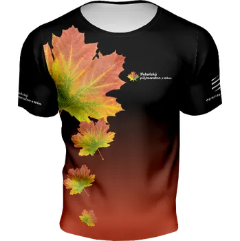 Pánské oblečení Třeboňský půl/maraton: tričko Compressport Compressport funkční tréninkové tričko „Nature Marathon” 2025 - pánské; červeno-černá barva Velikost: S