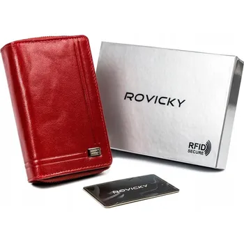 Rovicky dámská peněženka z pravé lícové kůže červená