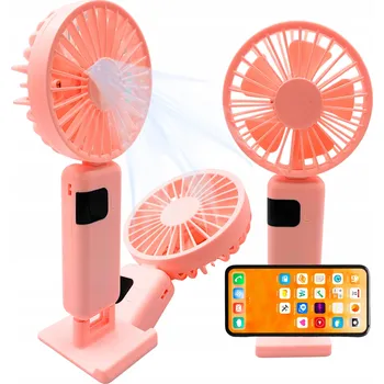 Domácí ventilátor Mini Ventilátor Ruční Stolní Tichý Skládací Silný 3000 mAh USB-C