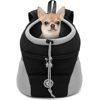 Taška pro psa a kočku LUKDUNG Přenosný Batoh pro zvířata, psy a kočky, černý, velikost L