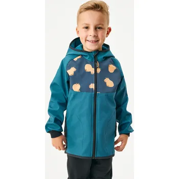 Oblečení a móda unuo Dětská softshellová bunda s fleecem Basic, Kobaltová, Kapybary Velikost: 140/146