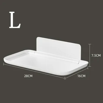 police Skládací nástěnná police bez vrtání | úložná police, koupelnová police - L