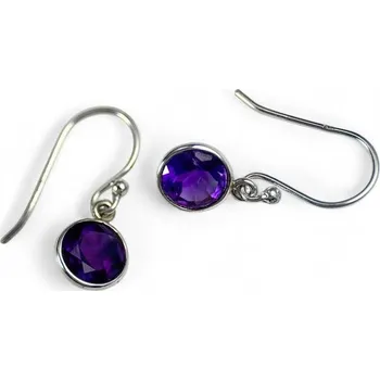 Náušnice CLEOPATRA, stříbrné náušnice, ametyst, Ag 925/1000