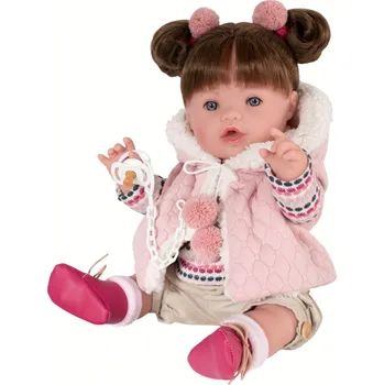 Panenka Realistické miminko s tvrdým tělem 45cm De Cuna - Alisa