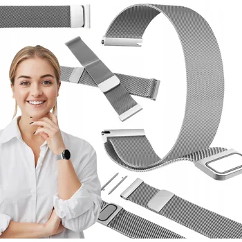 Chytré hodinky Řemínek pro Amazfit Active 2 / 2 Black Sport / NFC chytré hodinky stříbrný řemínek