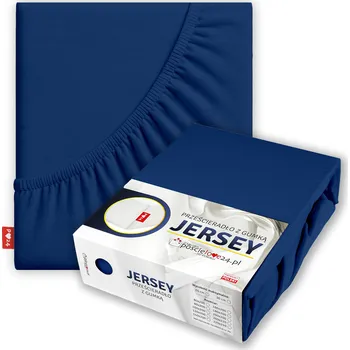 Prostěradlo Prostěradlo JERSEY 140x200 s Gumou Hrubá Bavlna Bok 30 cm Tmavě Modré