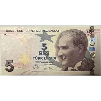 Turecko (P 222c) 5 Lir (2017) - UNC C 336 série