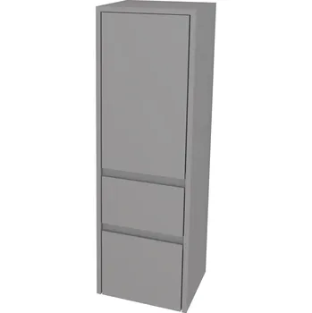 Koupelnový nábytek Mereo Opto Koupelnová skříňka vysoká 401x1247x360 mm, levé otevírání, Multidecor, Šedý Supermat, CN995LSEDA
