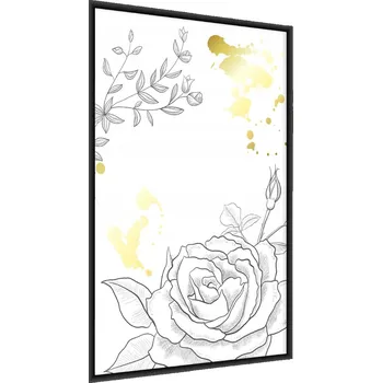 Obraz Plakát RŮŽE Květiny Listy Abstrakce Skica 60x80