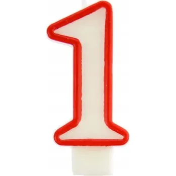 Svíčka Svíčka číslice č. 1 červená