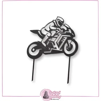 Motorkář - dortový zápich - Světle zlatá