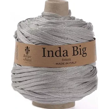 Příze Borgo de Pazzi Inda Big 1 Stříbrná (Špagátová příze Inda Big Stříbrná)