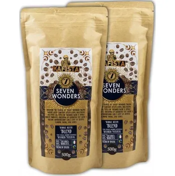 Káva Káva Kafista "Seven Wonders" - Espresso Směs 70 % Arabica, 30 % Robusta, Fairtrade 2 x500 g
