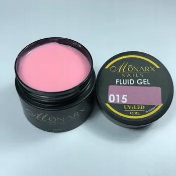 Lak na nehty Monarx Tekutý gel na nehty FLUID GEL 015 (bez HEMA/TPO) 15 ml.
