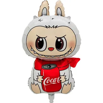 Balónek Fóliový balónek Labubu Cola-Cola bílý 44,5x83 cm
