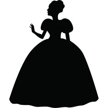 Samolepící dekorace Samolepka na stěnu princezna 15x12 cm