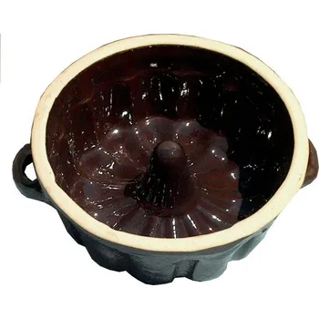 Forma na pečení Keramická forma na bábovku malá 23 cm hnědá