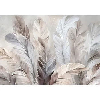 Fototapeta FOTOTAPETA PEŘÍ ABSTRAKCE BOHO NA ZEĎ LOŽNICE OBÝVACÍ POKOJ 400x280