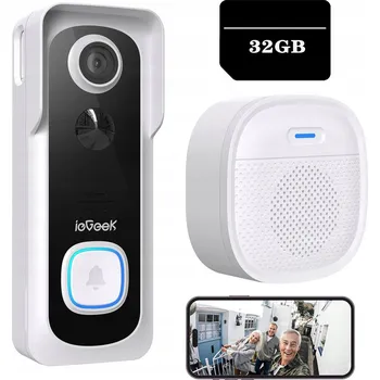 IP kamera WIFI VIDEOZVONEK 2,4 GHZ S 2K KAMEROU 1296P, VZDÁLENÝ NÁHLED, 32GB SD KARTA