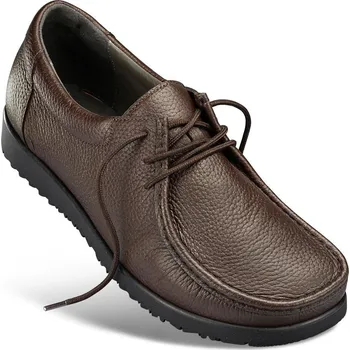 Pánská zdravotní obuv Pánské šněrovací polobotky, hladká useň, hnědá: 44