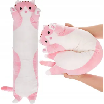 plyšák Plyšová Hračka LandToys Kočka růžovo-bílá 66 cm