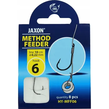Rybářský háček Jaxon HÁČKY s návazcem method feeder Č. 10 vlasec s gumičkou HY-MFF