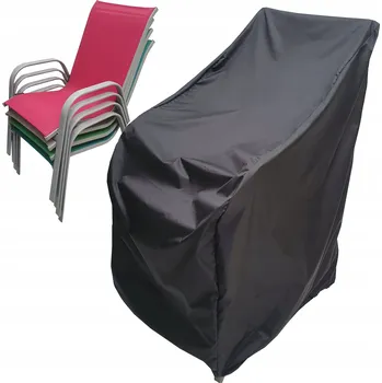 Obal na zahradní židli 80 x 58 x 110 cm černý