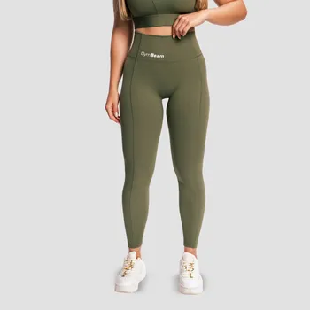 Dámské oblečení GymBeam Dámské legíny Combat Olive Grey XS šedá