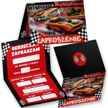 Pozvánka NAROZENINOVÉ POZVÁNKY AUTA ZÁVODNÍ VOZY WHEELS - POZVÁNKY NA OSLAVU