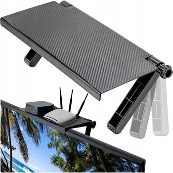 Televizní držák Univerzální police nástavec držák na TV televizor monitor dekodér DVBT