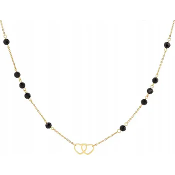 Náhrdelník Dámský zlatý náhrdelník KORÁLKY nekonečno