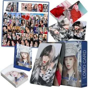 Obraz 55 SZT NOWY IDOL ALBUM PERIFERNÍ PLAKATÓW ZDJĘĆ KART LOMO I DLE YUQI