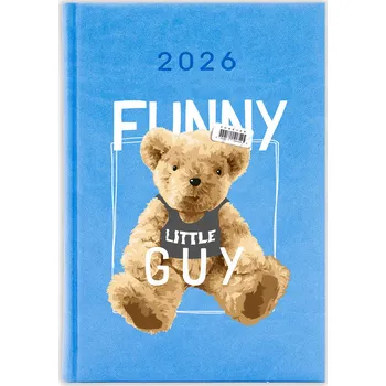 Kalendář Knižkový kalendář 2026 A5 FunnyCase modrý