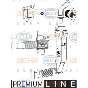 Váha vzduchu CHLADIČ EGR VENTILU BMW 1 E87 3 E46 3 E90 5 E60 7 E65 E66 X3 E83 2.0D 3.0D