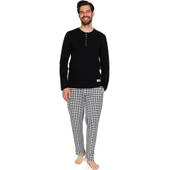 Pánské pyžamo Pánské pyžamo DOCTOR NAP PMB.7369 BLACK L 0