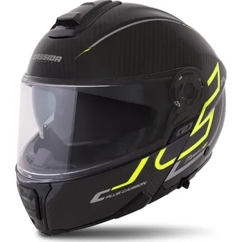 Helma na motorku Přilba modulo 2.1 plus carbon, cassida (carbon/žlutá fluo/reflexní stříbrná/černá, plexi s přípravou pro pinlock, vel. xs)
