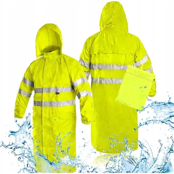 Moto bunda Bunda Magros Nepromokavá výstražná bunda BATH pánská - žlutá, velikost 3XL