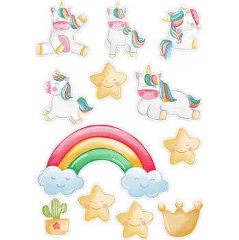 Jedlá dekorace na dort UNICORN - JEDNOROŽCI-05 Materiál: Jedlý papír