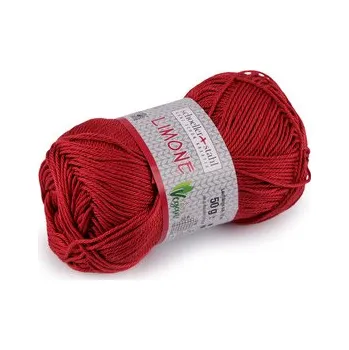 Příze Bavlněná pletací příze Limone 50 g - 1 ks - 34 (208) červená
