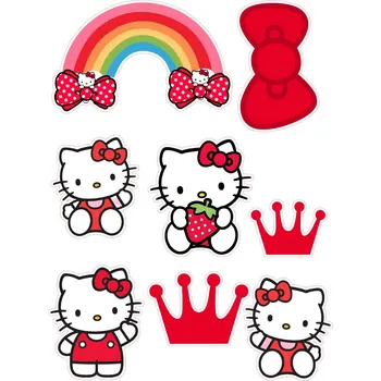 Jedlá dekorace na dort HELLO KITTY-14 Materiál: Jedlý papír