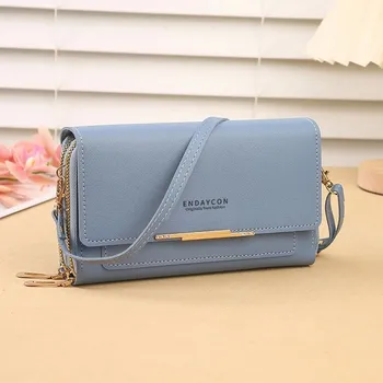 Dámská multifunkční ramenní peněženka | peněženka, kabelka - Modrý