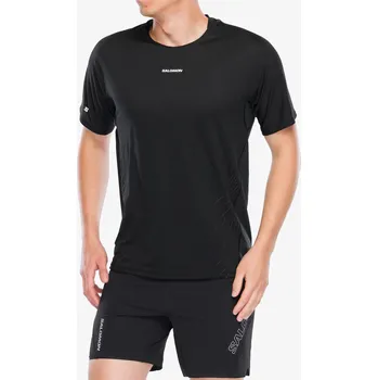 Pánské oblečení Rychleschnoucí triko Salomon Sense Aero S/S Tee GFX - deep black