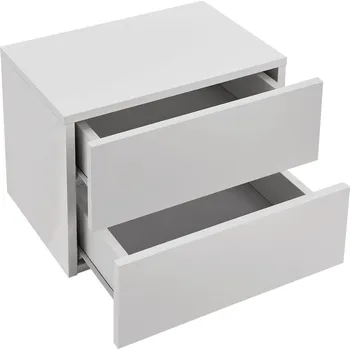 Noční stolek FurniGO Závěsný noční stolek - bílý