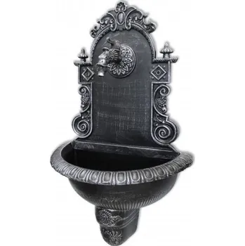 Umyvadlo AZTE Zahradní Umyvadlo z lehké SLITINY HLINÍKU, s výpustí a sifonem, STŘÍBRNÁ PATINA