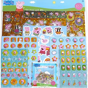 samolepka Metalické reliéfní Samolepky prasátko Pepa 500 ks